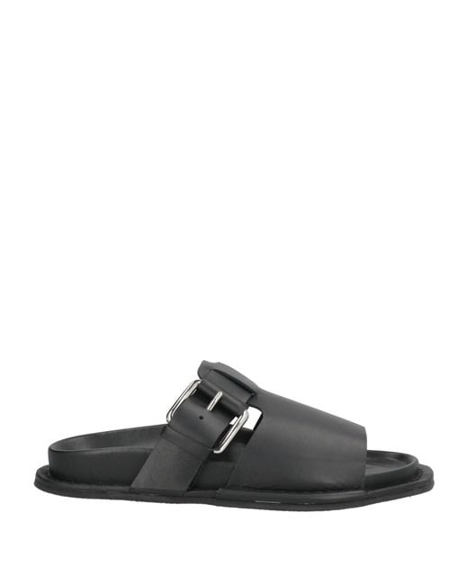 Plan C Black Sandals Leather