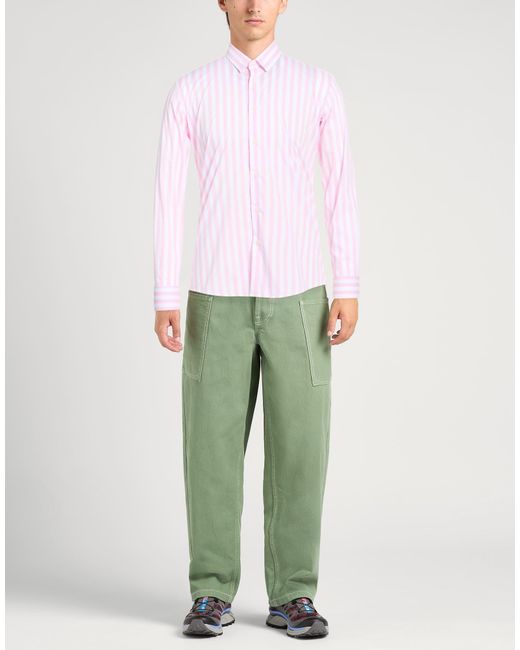 Daniele Alessandrini Pink Shirt Cotton, Elastane for men