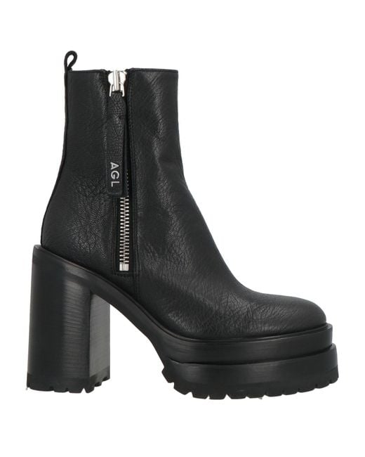 Agl Attilio Giusti Leombruni Black Ankle Boots Leather