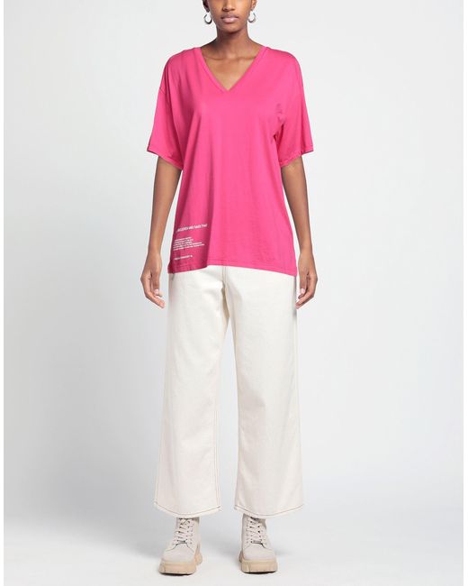 NOUMENO CONCEPT Pink Fuchsia T-Shirt Cotton