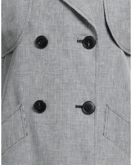 120% Lino Gray Overcoat & Trench Coat