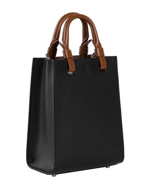 Furla Black Varsity Style Mini Tote -- Handbag Soft Leather