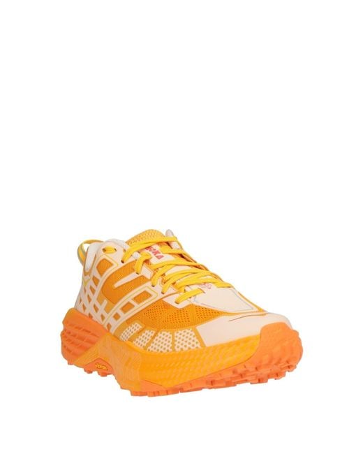 Hoka One One Orange Sneakers Textile Fibers for men