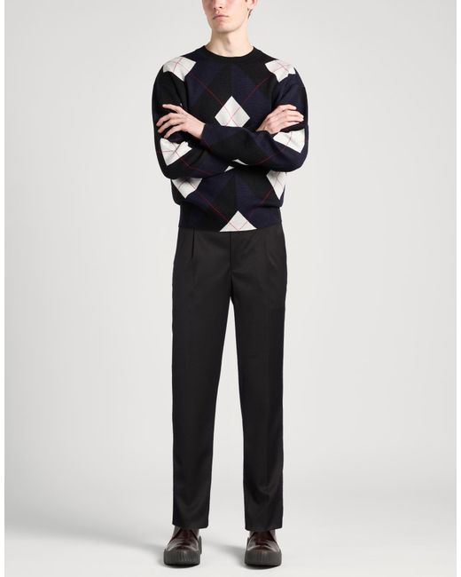 Barbati Black Pants Polyester, Viscose, Elastane for men