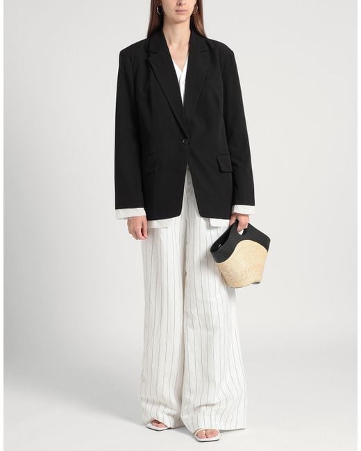 TOPSHOP Black Blazer Polyester, Viscose, Elastane