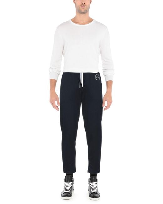 ARMANI EXCHANGE Blue Pants Polyester, Viscose, Elastane for men