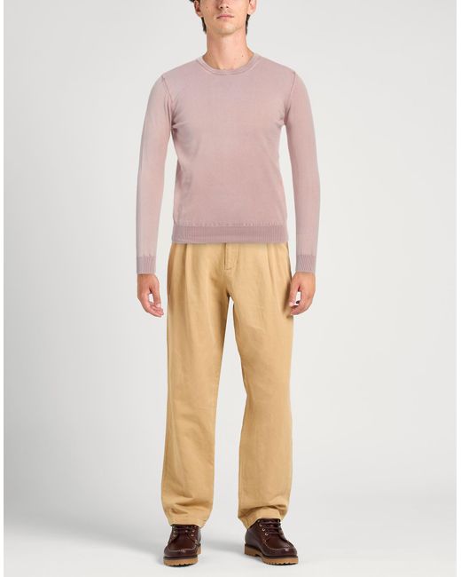 Alpha Studio Pink Sweater Cotton for men