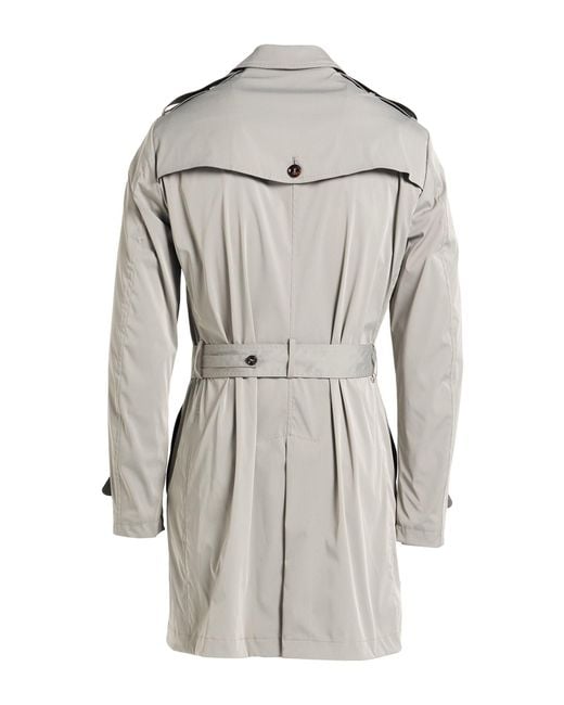 Moorer Gray Overcoat & Trench Coat for men