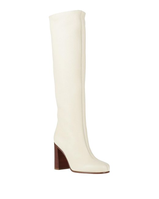 Khaite White Boot Leather