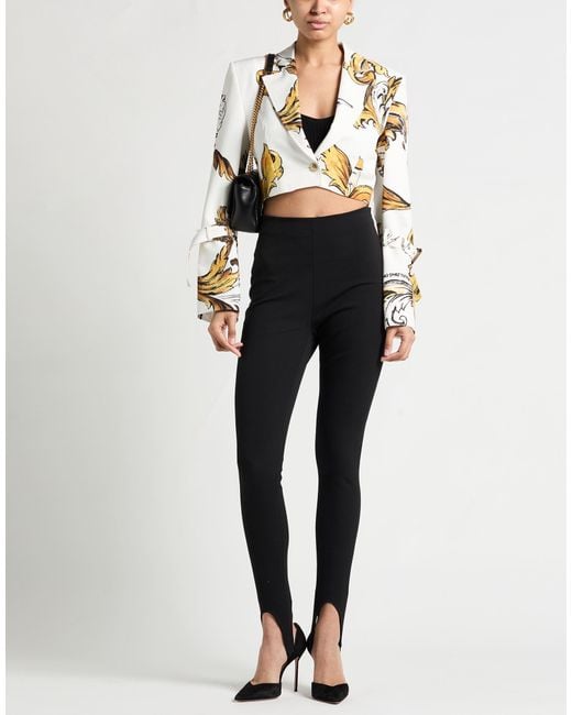 Versace Jeans Couture White Blazer Polyester, Elastane