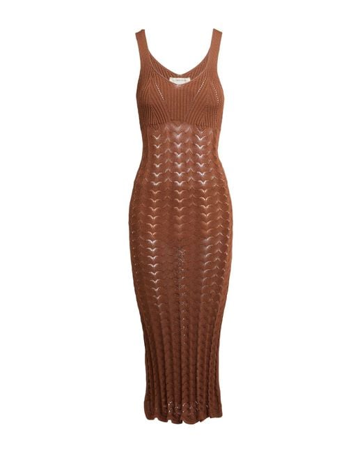 Anna Molinari Brown Midi-Kleid