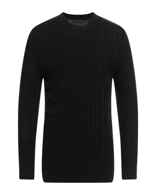ALESSANDRO DI LORENZO Black Sweater Acrylic, Wool, Tencel for men