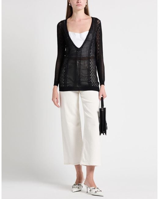 Anna Molinari Black Sweater Viscose, Polyamide