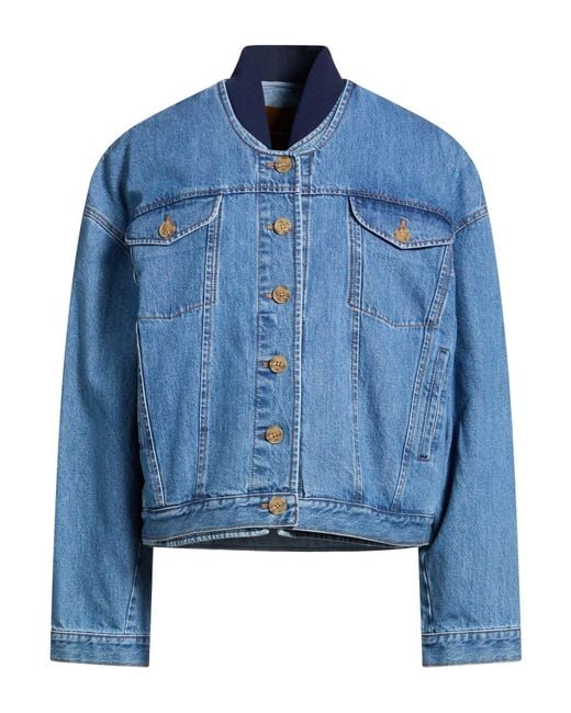 Rejina Pyo Blue Denim Outerwear Cotton