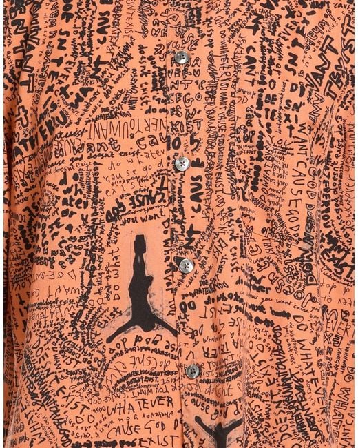 POLAR SKATE Orange Shirt Tencel for men