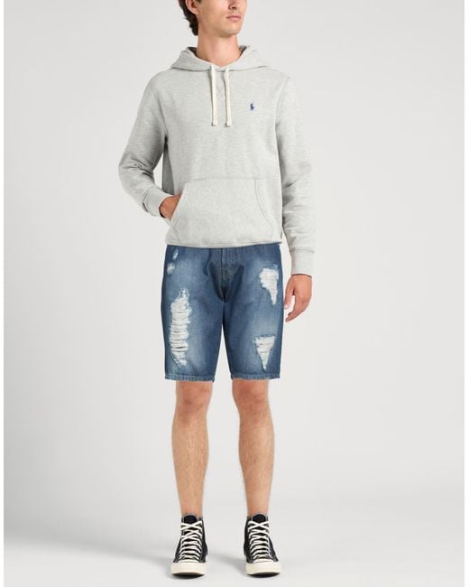 Just Cavalli Blue Denim Shorts for men