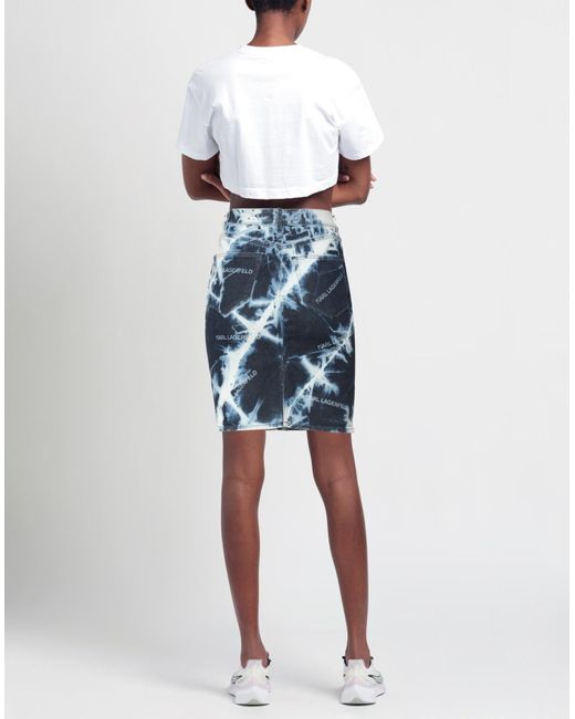 Karl Lagerfeld Blue Denim Skirt