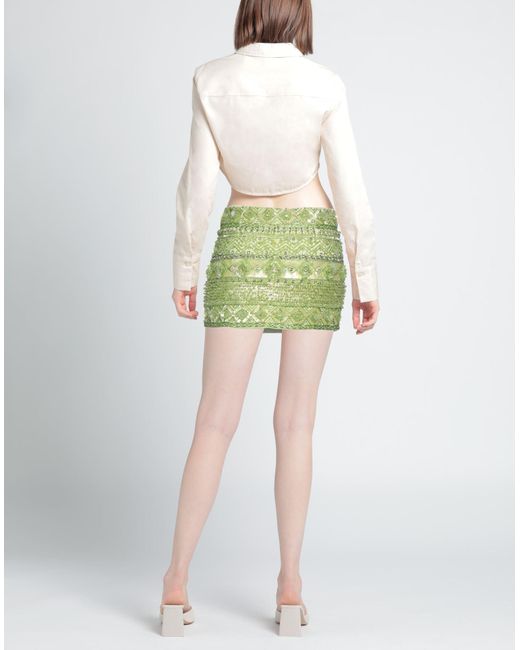 DES_PHEMMES Green Mini Skirt