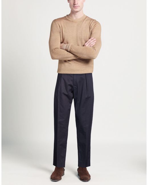 Hōsio Blue Pants Linen, Cotton, Elastane for men