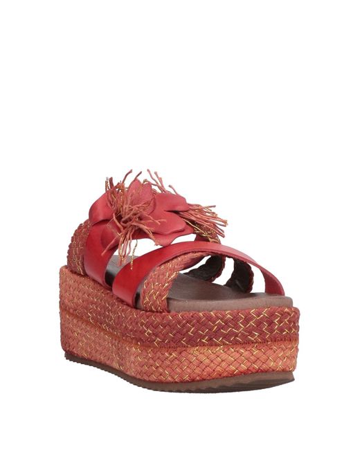CafeNoir Red Sandals