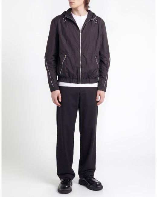 JORDANLUCA Black Jacket Cotton, Polyamide, Elastane for men