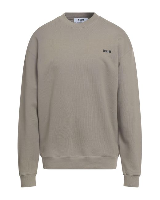 MSGM Gray Military Sweatshirt Cotton for men