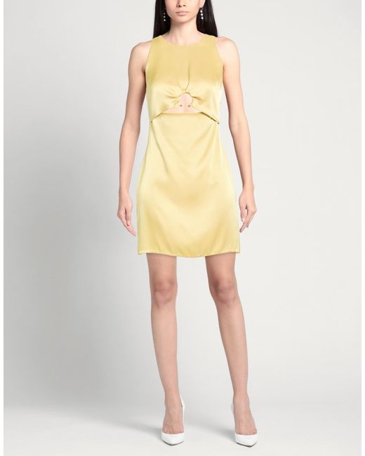 Nanushka Yellow Mini Dress Triacetate, Polyester