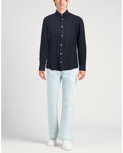 Roy Rogers Blue Riviera Shirt Linen for men