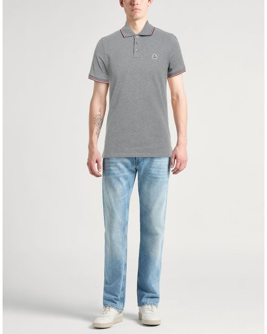 Moncler Gray Polo Shirt for men