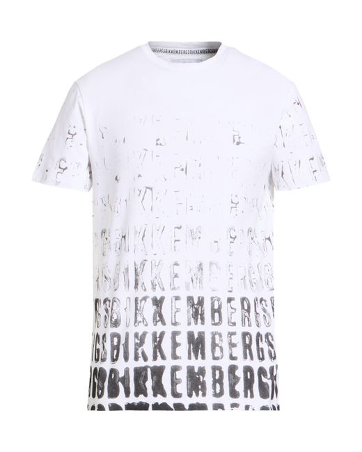 Bikkembergs White T-Shirt Cotton, Elastane for men