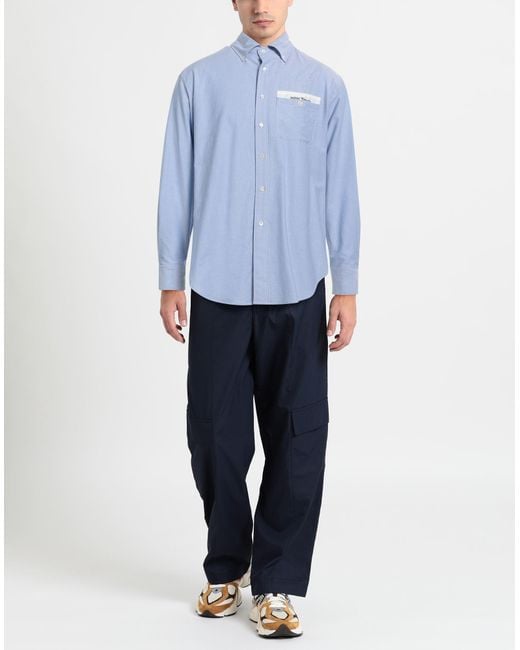 Palm Angels Blue Shirt for men