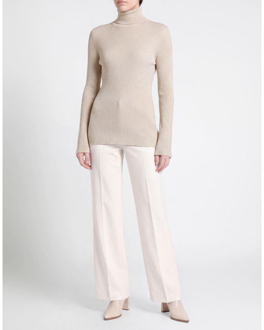 Fabiana Filippi White Light Turtleneck Viscose, Virgin Wool, Polyester, Silk, Cashmere
