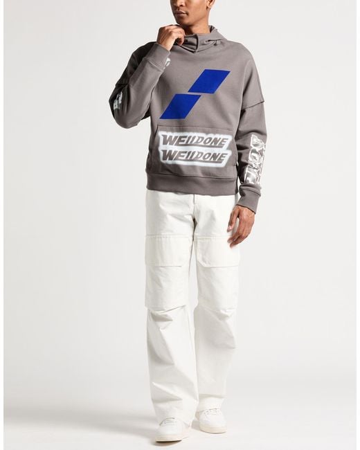 we11done Gray Sweatshirt Cotton, Polyurethane for men
