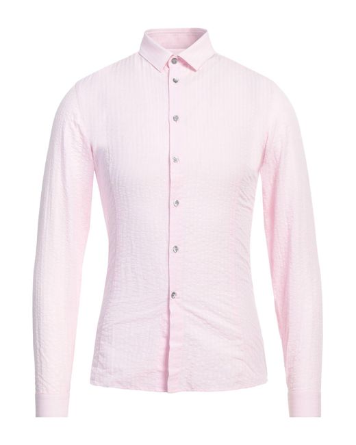 Patrizia Pepe Pink Shirt Cotton, Linen for men