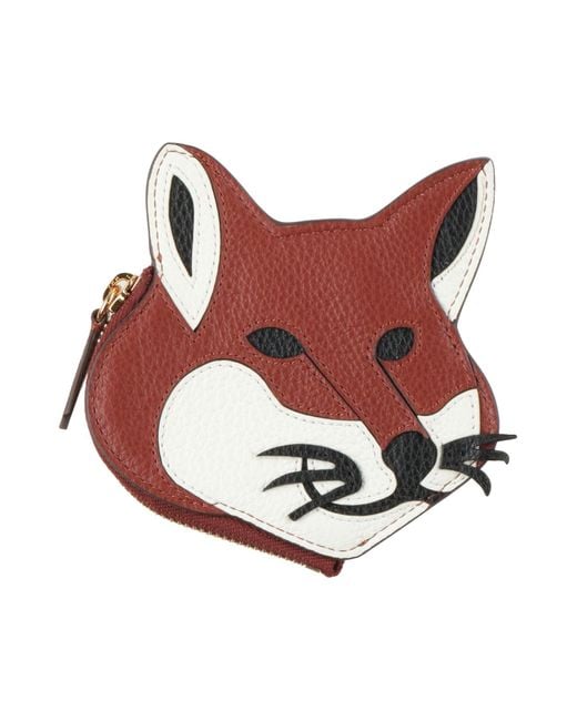 Maison Kitsuné Red Coin Purses