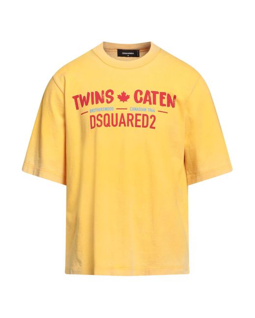 T-shirt di DSquared² in Yellow da Uomo