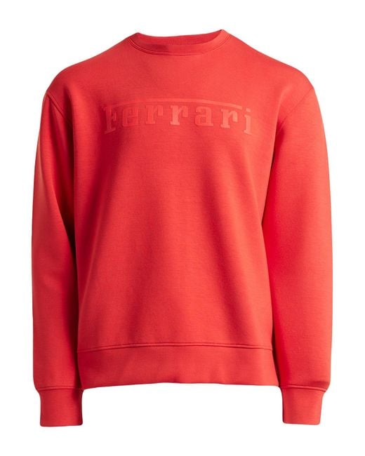 Ferrari Red Sweatshirt Viscose, Polyurethane, Elastane for men
