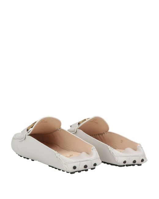 Tod's White Mules & Clogs