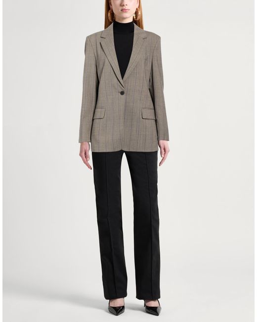 HUGO Gray Blazer Polyester, Wool, Elastane