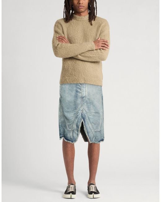Rick Owens Blue Denim Skirt Cotton for men