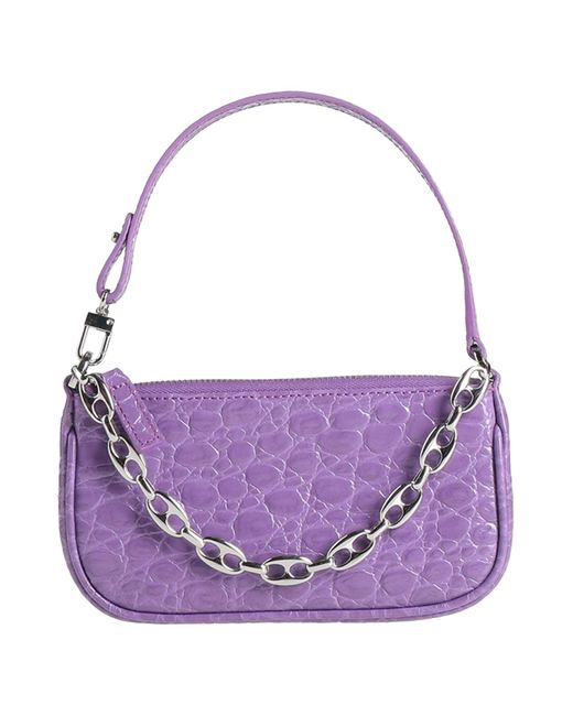 By Far Purple Handbag Textile Fibers