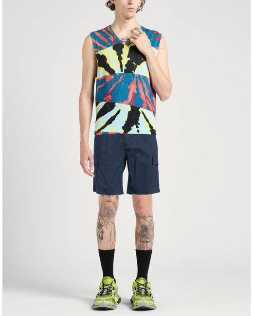K-Way Blue Shorts & Bermuda Shorts Cotton, Polyamide, Elastane for men