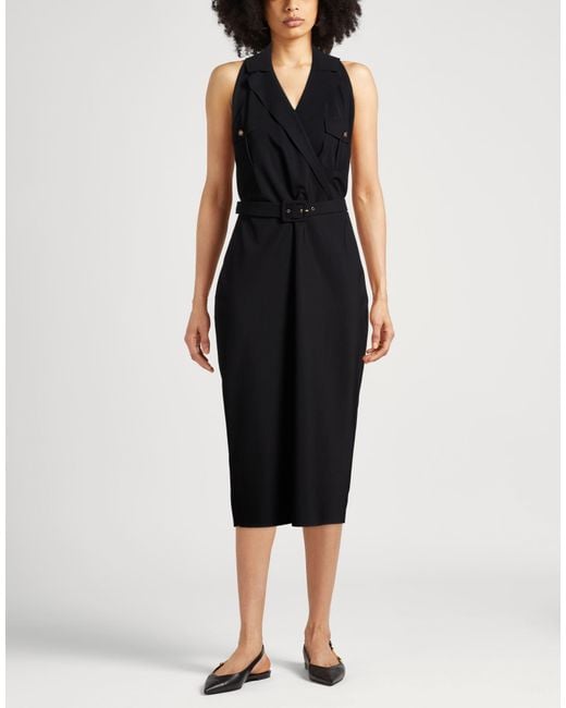 La Petite Robe Di Chiara Boni Black Midi Dress Polyamide, Elastane