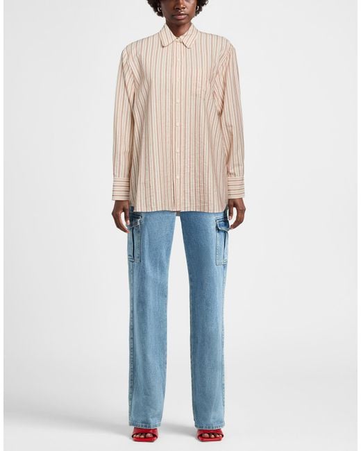 Ines De La Fressange Paris White Ivory Shirt Cotton