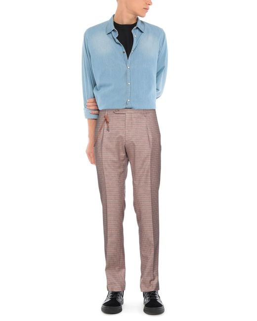 Berwich Gray Pants Virgin Wool, Cotton, Nylon, Lycra for men