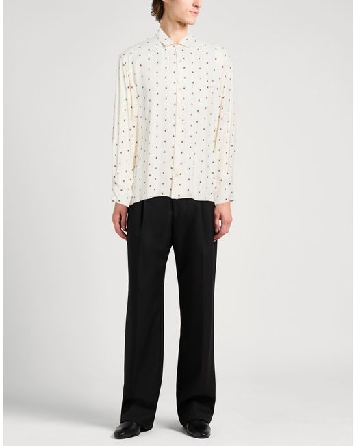 Undercover White Ism Cream Shirt Rayon for men