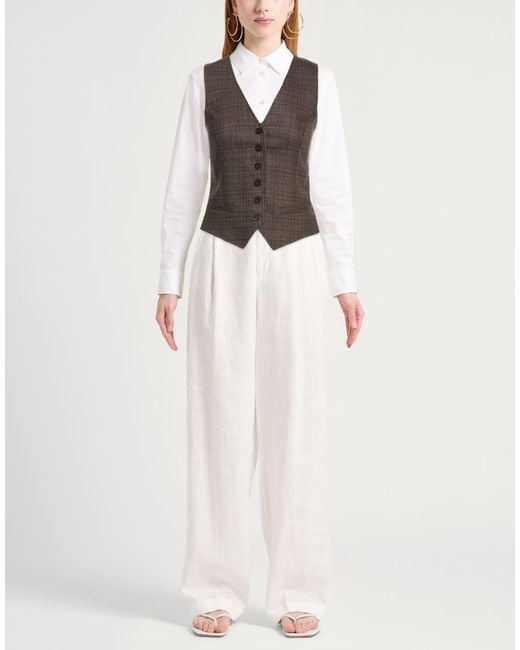 Gant Brown Tailored Vests