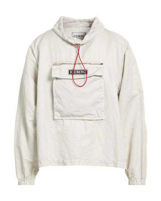 Iceberg White Light Jacket Linen, Cotton for men