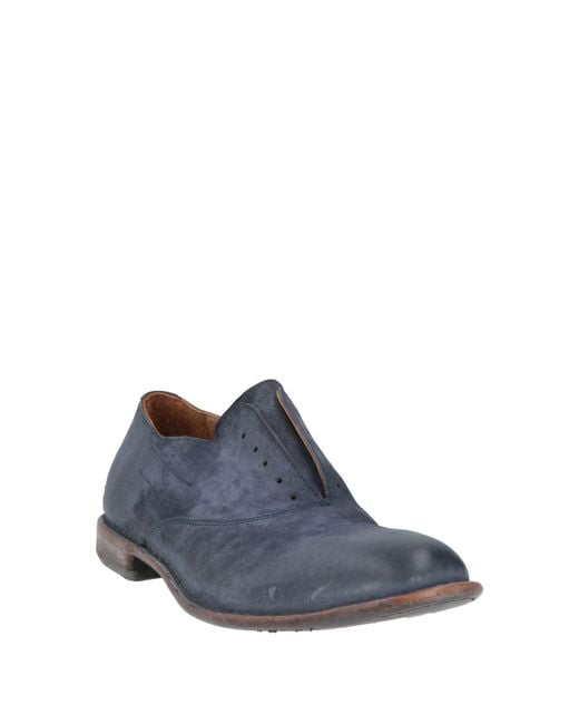 Moma Blue Lace-Up Shoes Leather for men