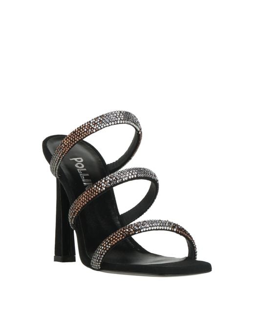Pollini Black Sandale
